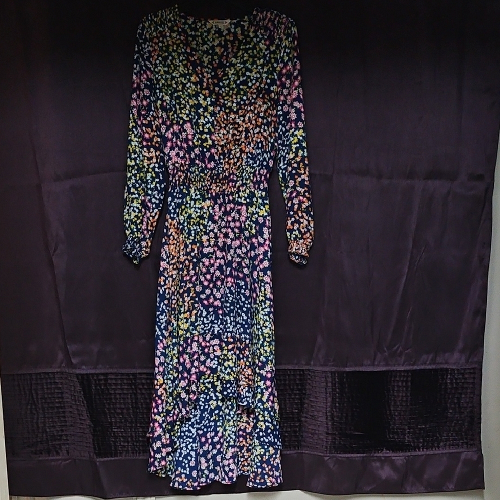 Nanette Lepore Multicolor Floral Long Sleeve Dress